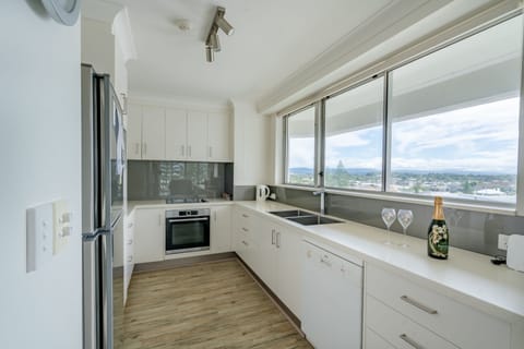 Superior Apartment, 2 Bedrooms | Private kitchen | Full-size fridge, microwave, oven, stovetop