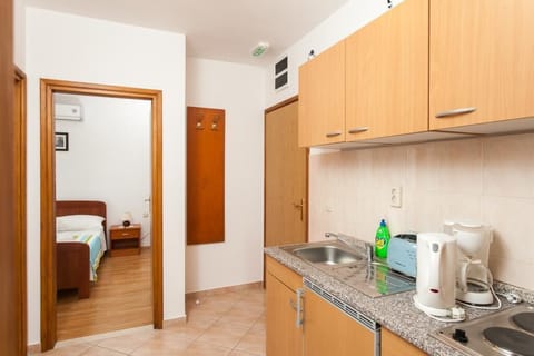 Apartment (Apartments Ana Lopud - One-Bedroom Ap) | Private kitchen | Fridge, stovetop, coffee/tea maker, electric kettle