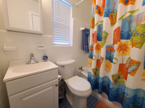 Basic Studio | Bathroom | Combined shower/tub, free toiletries, hair dryer, towels