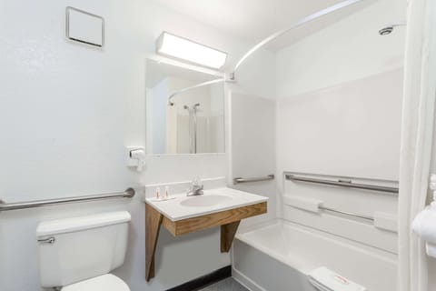 Room, 1 Double Bed, Accessible, Non Smoking (Bathtub) | Bathroom | Combined shower/tub, free toiletries, hair dryer, towels