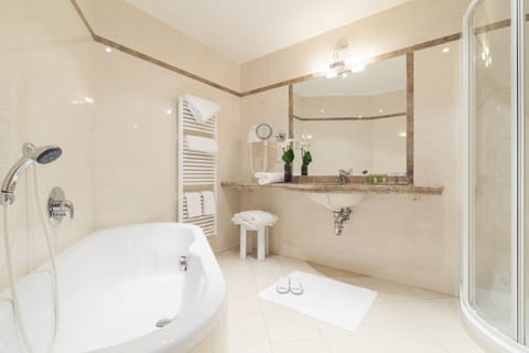 Free toiletries, hair dryer, bathrobes, slippers