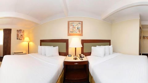 Standard Room, 2 Queen Beds | Desk, free WiFi, bed sheets