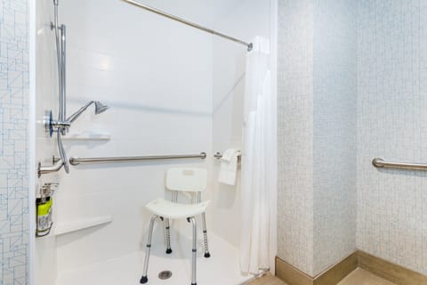 Standard Room, 1 King Bed, Accessible (Mobility, Roll-In Shower) | Bathroom | Free toiletries, hair dryer, towels, soap