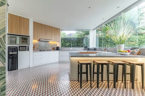 Luxury Villa, 4 Bedrooms, Private Pool, Beach View | Private kitchen | Fridge, microwave, oven, stovetop