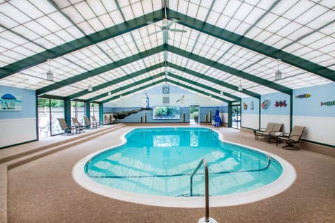 Indoor pool, open 9:00 AM to 9:00 PM, sun loungers