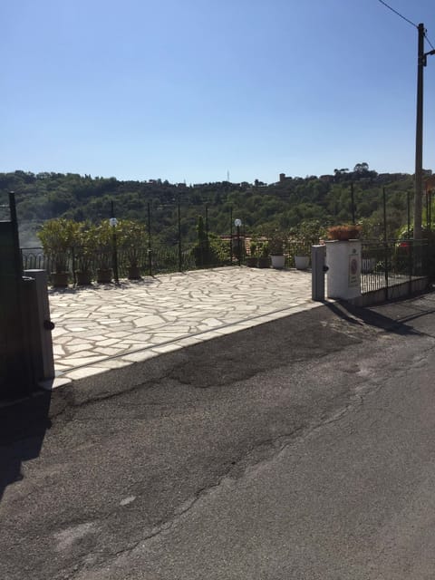 Free parking nearby, car charging station