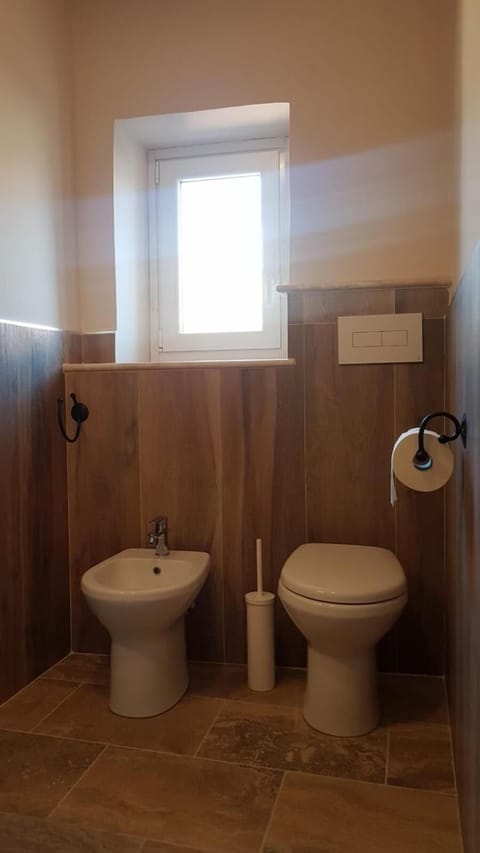 Shower, hair dryer, slippers, bidet