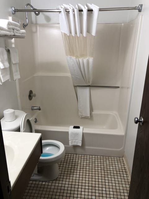 Room, 1 Queen Bed, Non Smoking | Bathroom | Free toiletries, hair dryer, towels