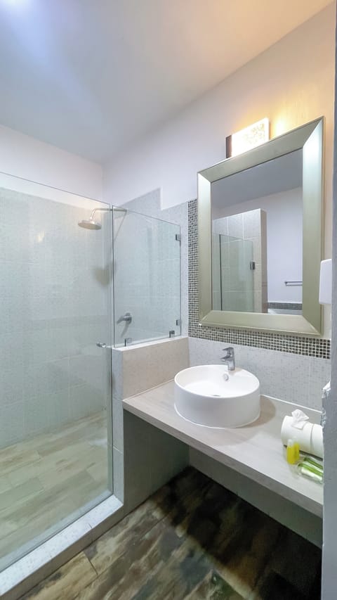 Traditional Studio | Bathroom | Shower, free toiletries, towels, soap