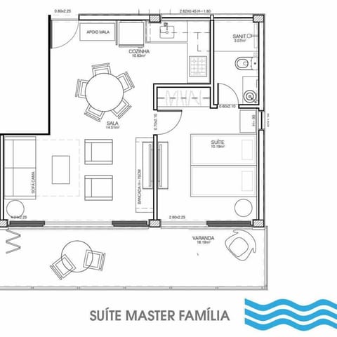 Suite Master Familia | Floor plan