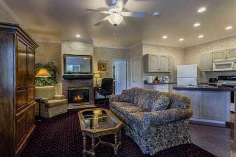 Flat-screen TV, DVD player