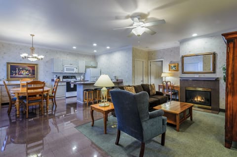 Flat-screen TV, DVD player