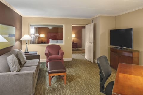 Suite, 1 King Bed, Accessible (Roll-In Shower) | Premium bedding, pillowtop beds, in-room safe, desk