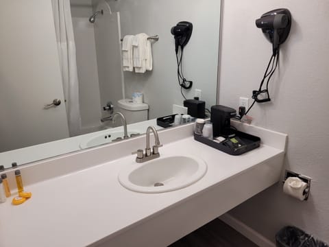 Standard Room, 1 Queen Bed (Queen Room) | Bathroom | Free toiletries, hair dryer, towels