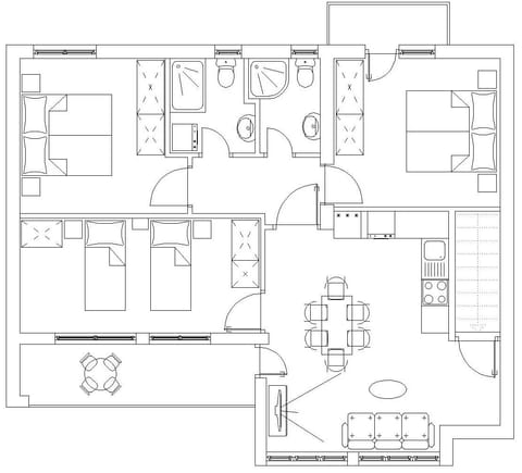 Apartment, 3 Bedrooms | Floor plan