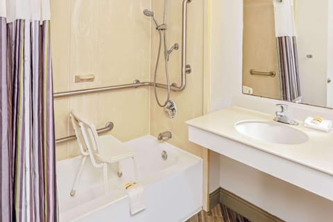 Room, 1 King Bed, Accessible, Non Smoking (Bathtub) | Bathroom | Combined shower/tub, free toiletries, hair dryer, towels