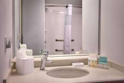 Suite, 1 Bedroom, Accessible, Bathtub | Bathroom | Free toiletries, hair dryer, towels