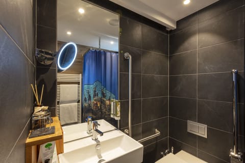 Double Room | Bathroom | Shower, rainfall showerhead, eco-friendly toiletries, hair dryer