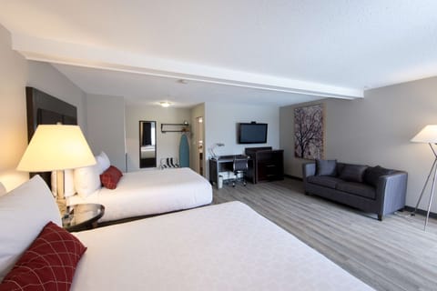 Suite, 2 Queen Beds, Non Smoking, Kitchenette | Premium bedding, Select Comfort beds, laptop workspace, blackout drapes