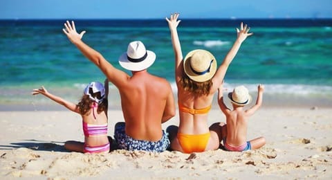 Beach nearby, sun loungers, beach umbrellas