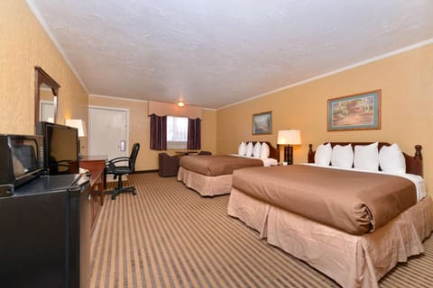 Deluxe Room, 2 Queen Beds | Premium bedding, desk, laptop workspace, blackout drapes