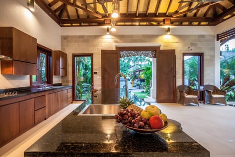 Exclusive Villa, 3 Bedrooms, Non Smoking, Pool View | Private kitchen | Full-size fridge, oven, stovetop, coffee/tea maker