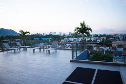 Outdoor banquet area