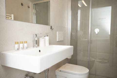 Double Room | Bathroom | Shower, rainfall showerhead, free toiletries, hair dryer