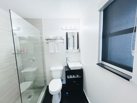 Standard Room, 2 Double Beds | Bathroom | Free toiletries, hair dryer, towels, soap