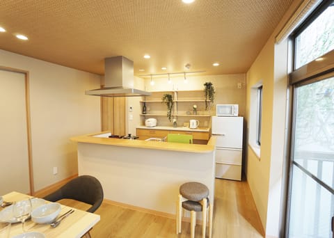 Family Suite | Private kitchen | Fridge, microwave, stovetop, electric kettle