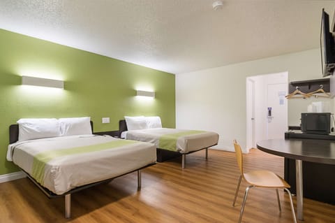 Standard Room, 2 Double Beds, Non Smoking, Refrigerator & Microwave | Iron/ironing board, free WiFi, bed sheets