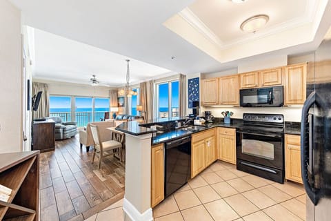 Condo, 2 Bedrooms, Balcony, Beach View (1509) | Private kitchen | Full-size fridge, microwave, oven, stovetop