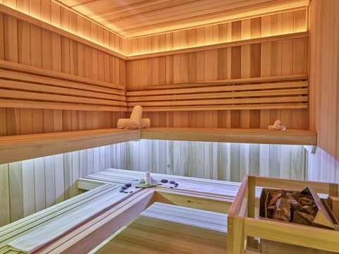 Sauna, spa tub, steam room, hydrotherapy, aromatherapy