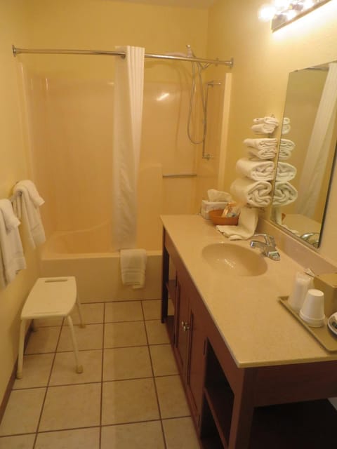 Basic Double Room | Bathroom | Combined shower/tub, free toiletries, towels, soap