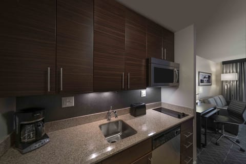 Studio, 1 King Bed with Sofa bed | Private kitchen | Full-size fridge, microwave, stovetop, dishwasher