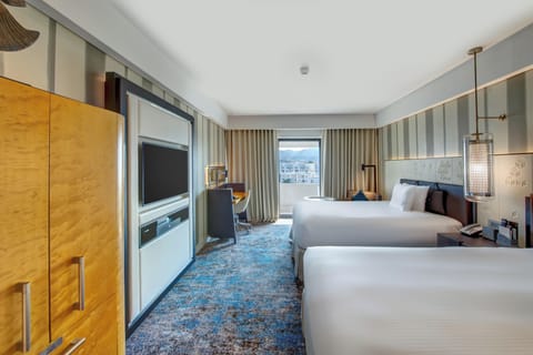 Room, 2 Queen Beds, Balcony, City View (Top Floor) | Egyptian cotton sheets, premium bedding, down comforters, minibar