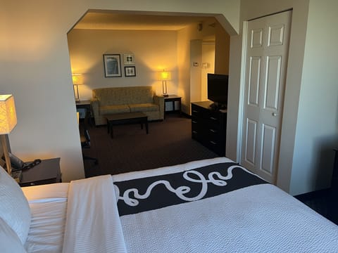 Suite, 1 King Bed, Non Smoking | Premium bedding, desk, laptop workspace, blackout drapes