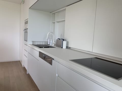 2 Bedroom Apartment | Private kitchen | Full-size fridge, microwave, oven, stovetop