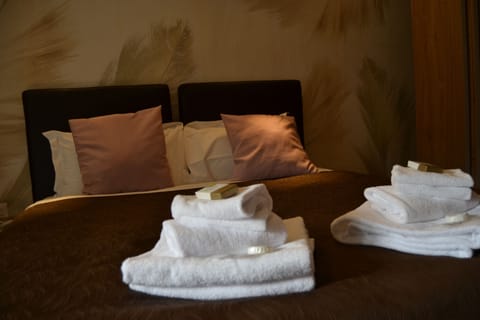 Shower, rainfall showerhead, free toiletries, hair dryer