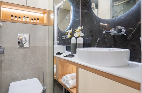 Deluxe Double Room | Bathroom | Shower, free toiletries, hair dryer, towels