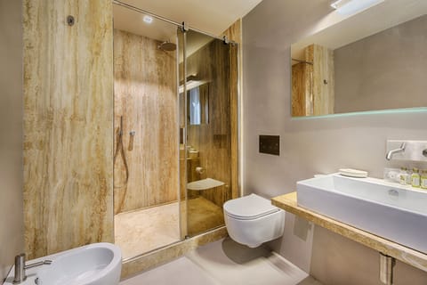 Luxury Double or Twin Room | Bathroom | Shower, rainfall showerhead, free toiletries, hair dryer