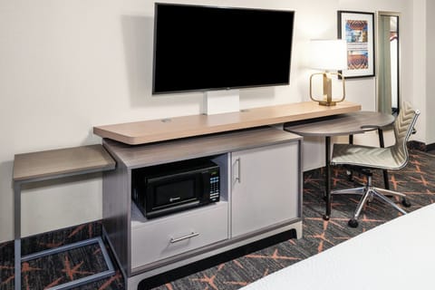 Premium bedding, down comforters, pillowtop beds, in-room safe