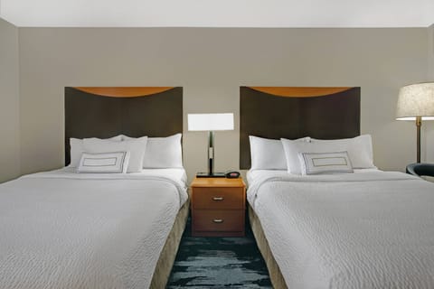 Room, 2 Queen Beds | Premium bedding, desk, laptop workspace, blackout drapes