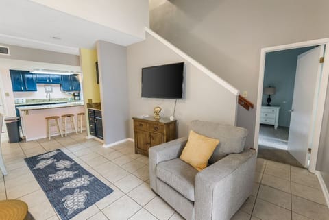 Condo, 3 Bedrooms, Balcony, Partial Ocean View (330) | Living area | Flat-screen TV, DVD player