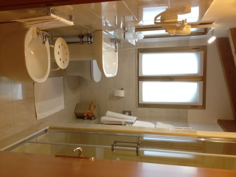 Room, 1 Double or 2 Twin Beds, Mezzanine | Bathroom | Shower, free toiletries, hair dryer, bidet