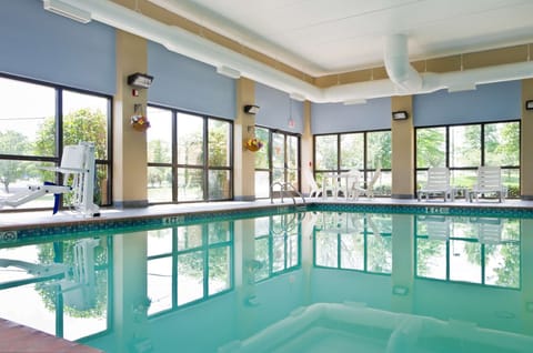 Indoor pool, sun loungers