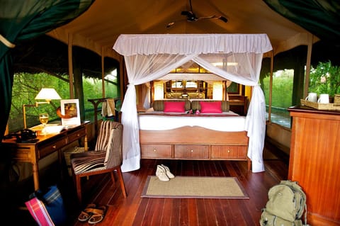 Deluxe Tent (2 Safari Included) | Egyptian cotton sheets, premium bedding, pillowtop beds, desk