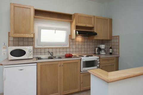 Apartment, 1 Bedroom | Private kitchen | Fridge, microwave, oven, stovetop