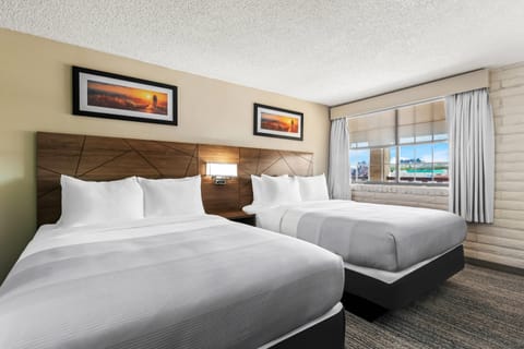 Standard Room, 2 Double Beds, Non Smoking | Premium bedding, desk, laptop workspace, blackout drapes