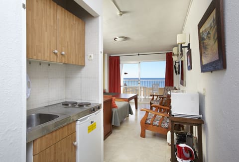 Studio, Terrace | Private kitchen | Fridge, oven, coffee/tea maker, electric kettle